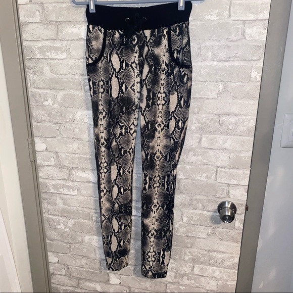 Rare print baum und pferdgarten jersey jogger pants sz XS #C1